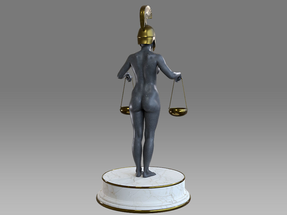 Zodiac Sign Female Libra Low-poly 3D model_5