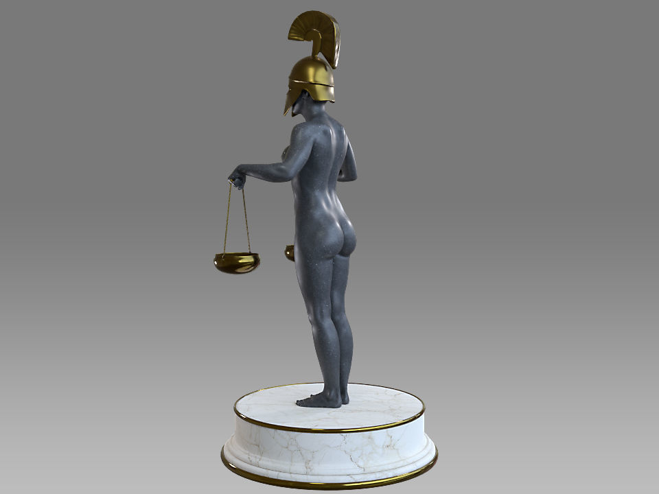 Zodiac Sign Female Libra Low-poly 3D model_4