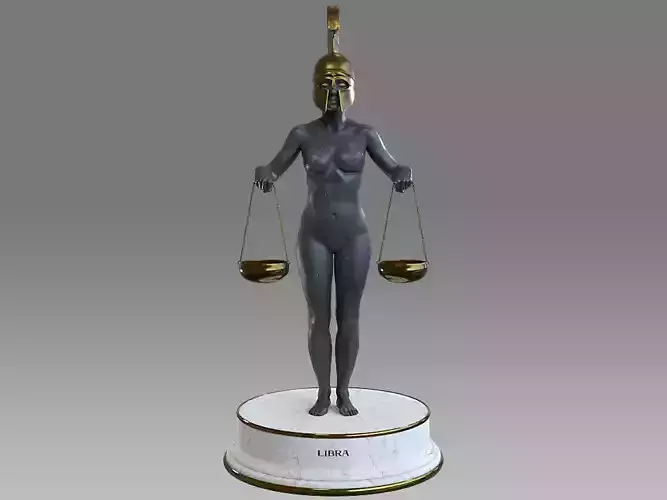 Zodiac Sign Female Libra Low-poly 3D model