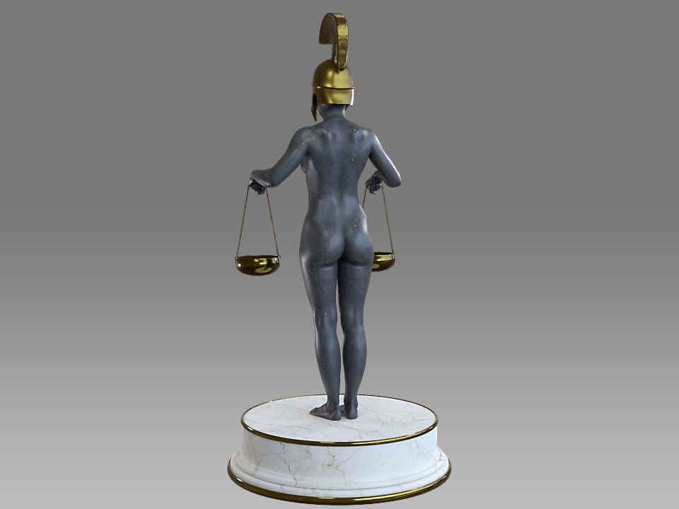 Zodiac Sign Female Libra Low-poly 3D model_1