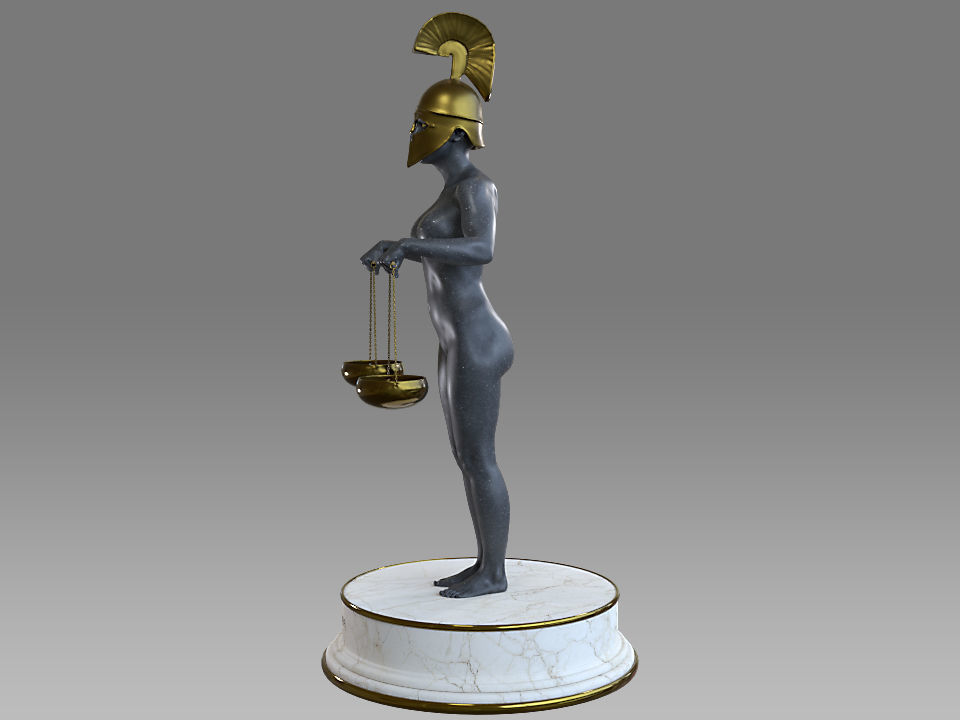 Zodiac Sign Female Libra Low-poly 3D model_3