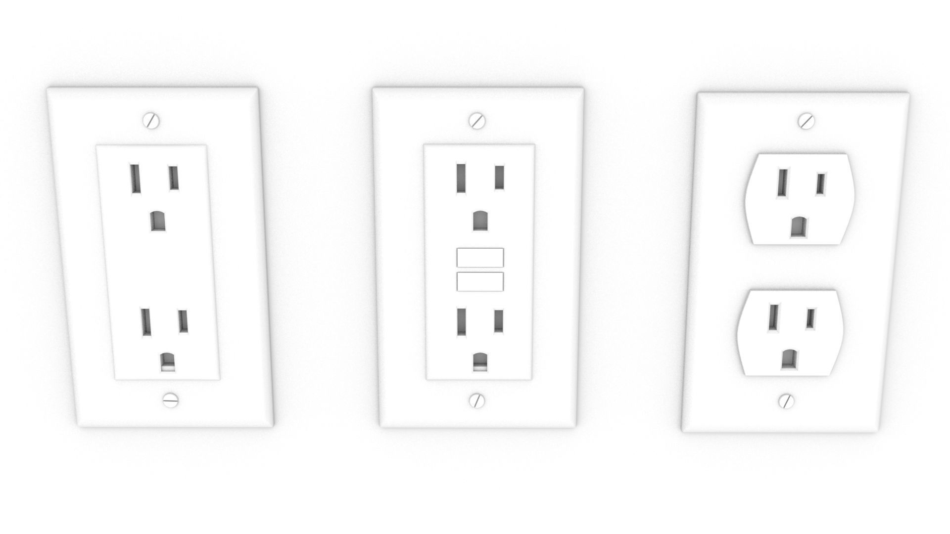 3D Electrical Outlets US 3D model_3
