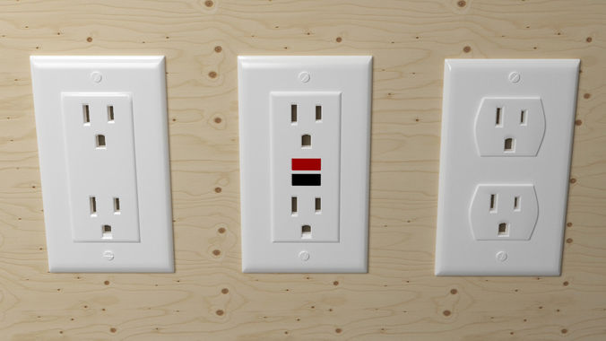 3D Electrical Outlets US 3D model