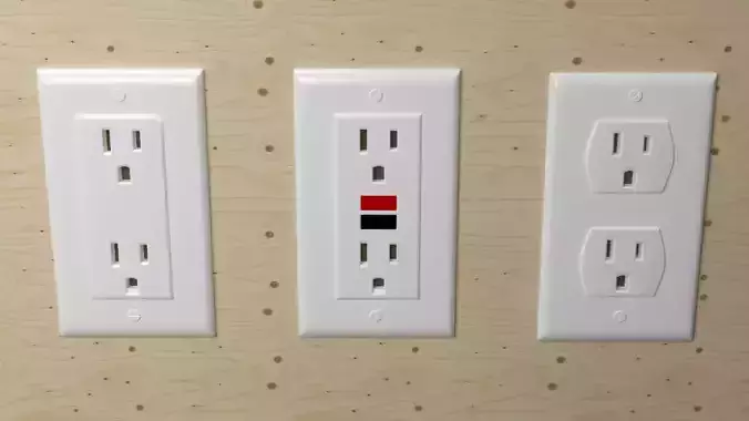 3D Electrical Outlets US 3D model