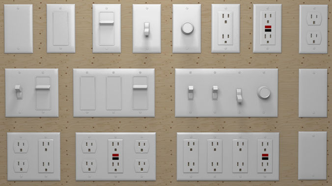 3D Modular Pack Electrical Outlets US 3D model