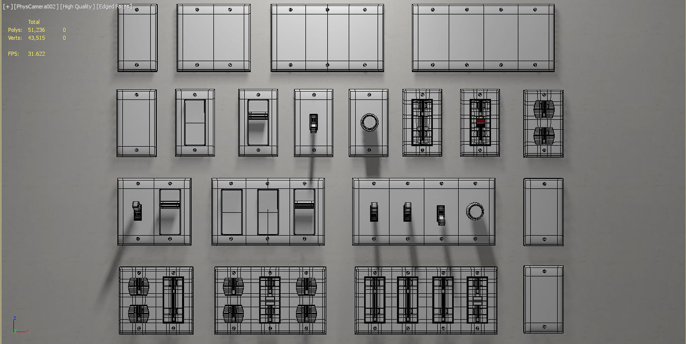 3D Modular Pack Electrical Outlets US 3D model_8