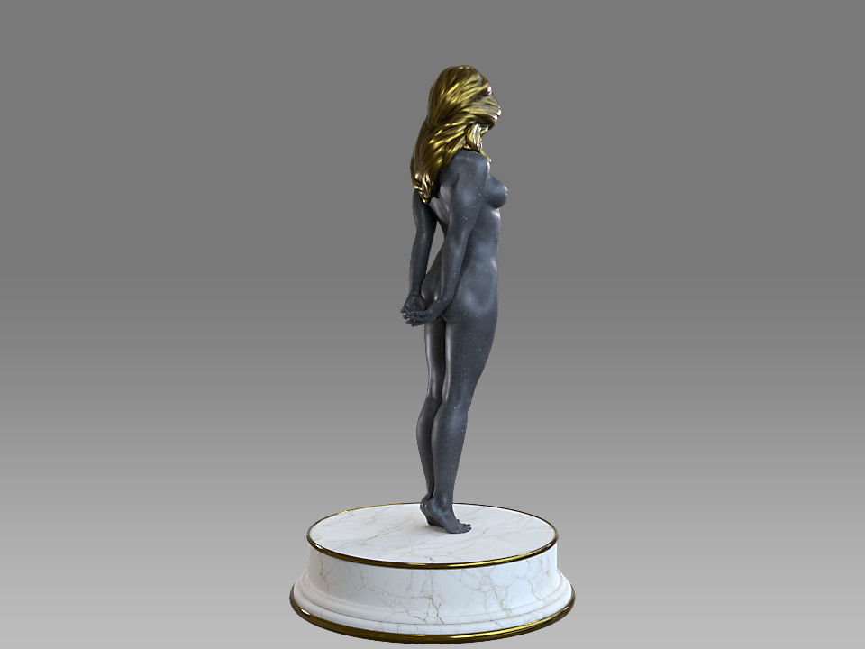 Zodiac Sign Female Virgo Low-poly 3D model_7