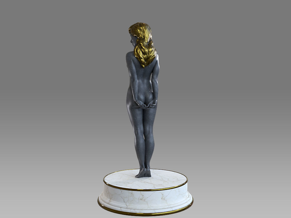 Zodiac Sign Female Virgo Low-poly 3D model_5