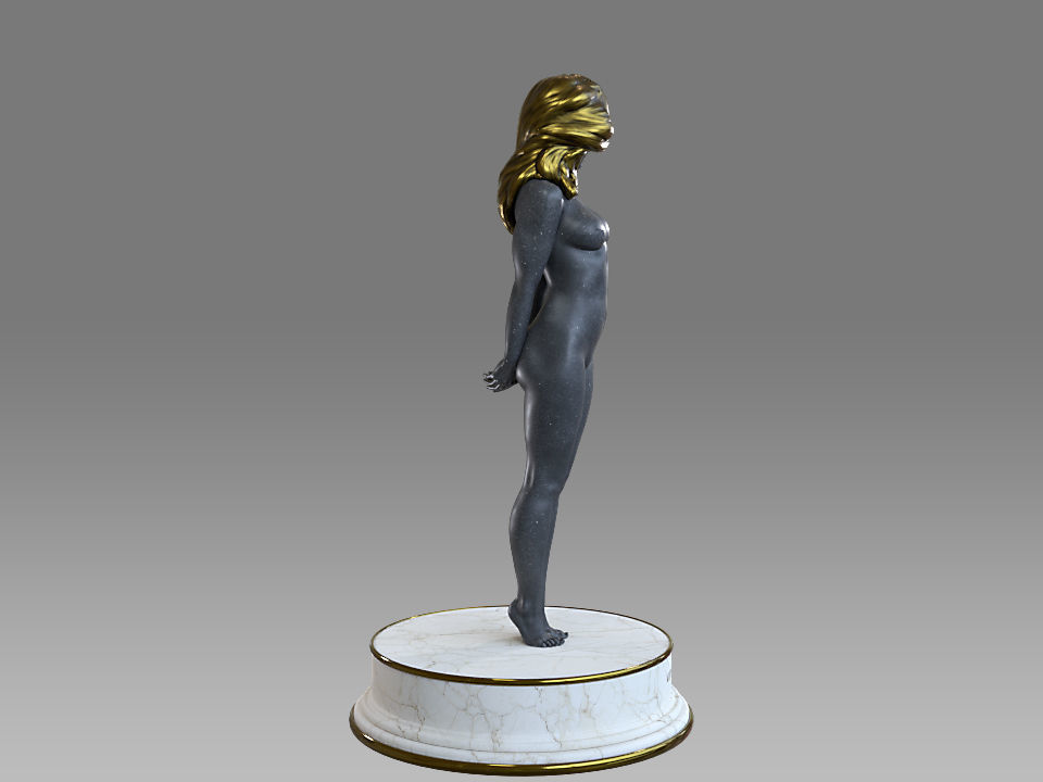 Zodiac Sign Female Virgo Low-poly 3D model_8