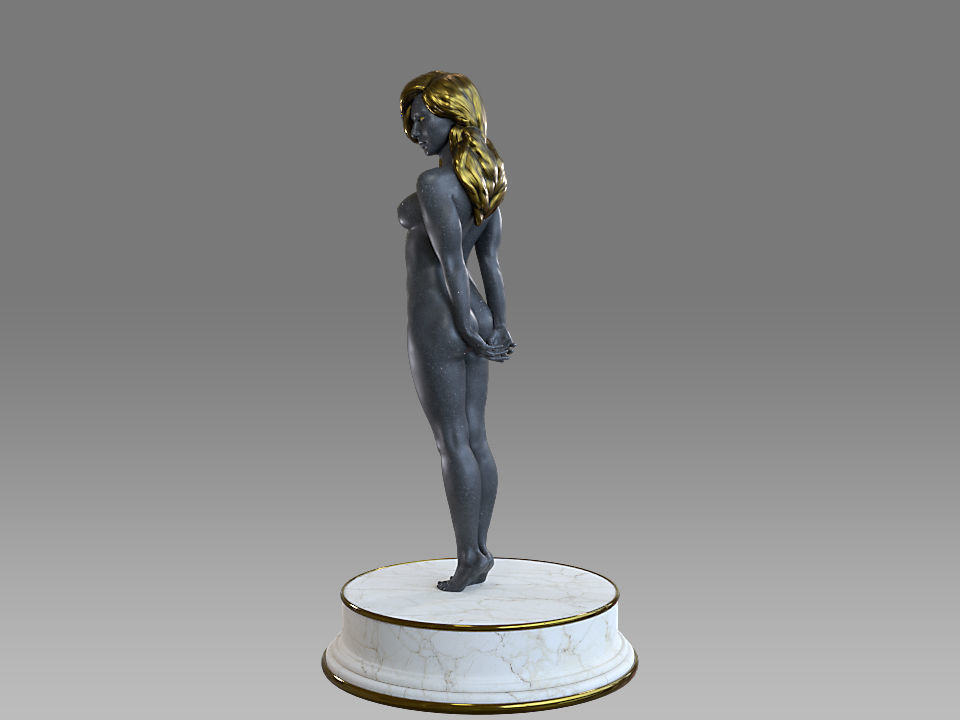 Zodiac Sign Female Virgo Low-poly 3D model_1