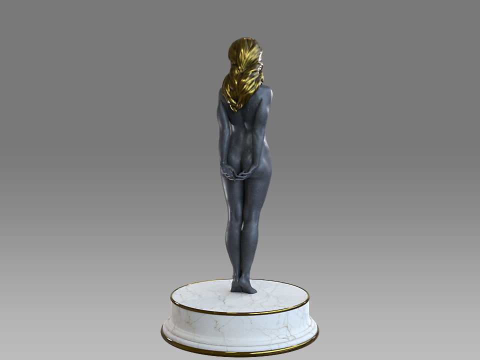 Zodiac Sign Female Virgo Low-poly 3D model_2