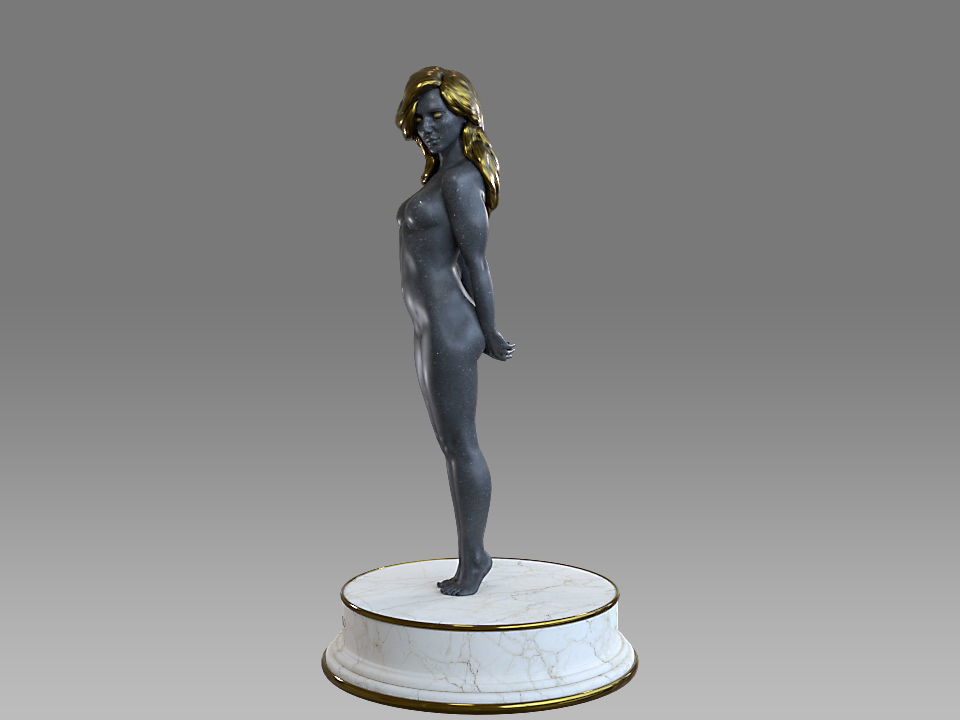 Zodiac Sign Female Virgo Low-poly 3D model_3