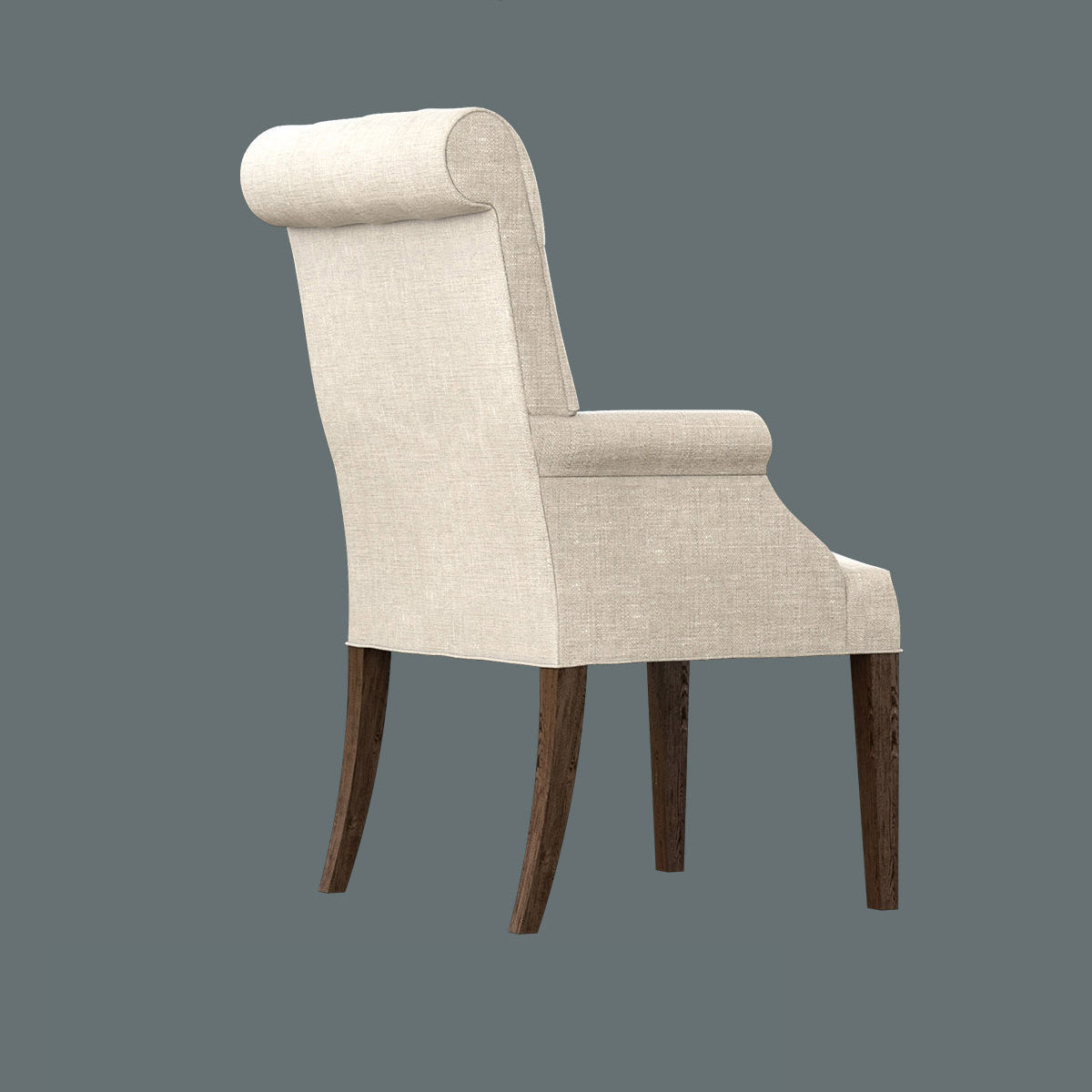 3D Bennett Roll-Back Armchair 1930s French Farmhouse Rectangul Low-poly 3D model_6