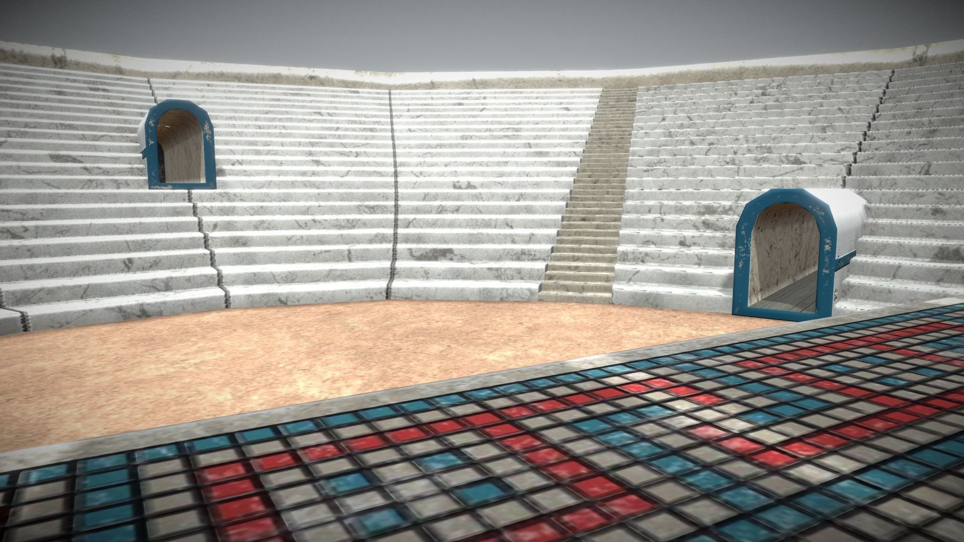 Greek Amphitheatre Low-poly 3D model_6