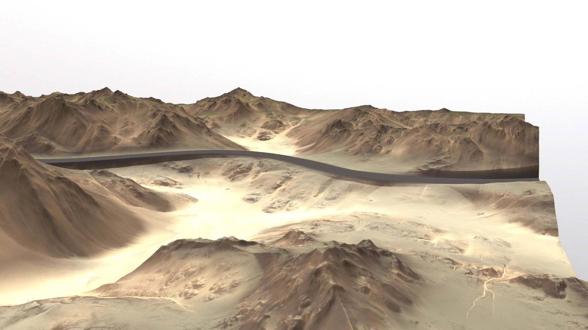 terrain road 2 Low-poly 3D model_6