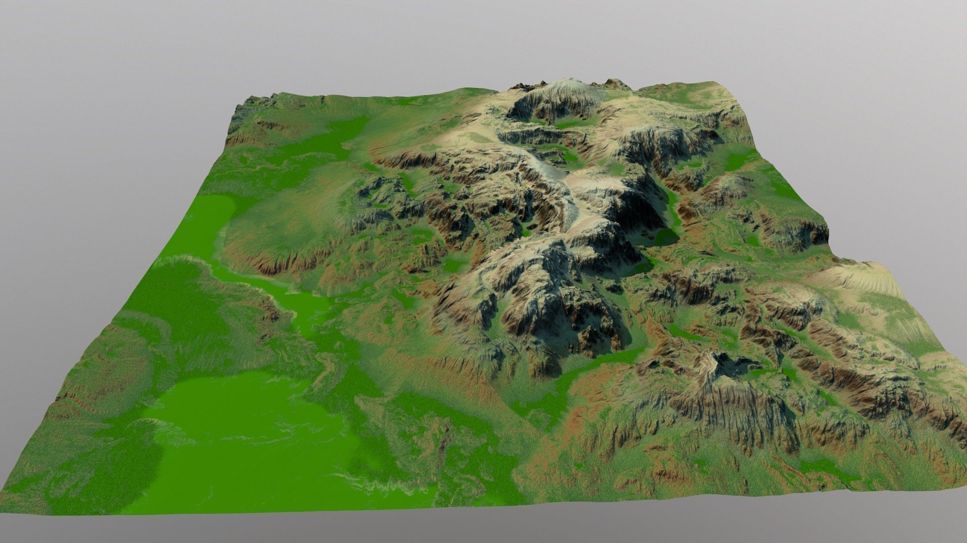 terrain mossy Low-poly 3D model_6
