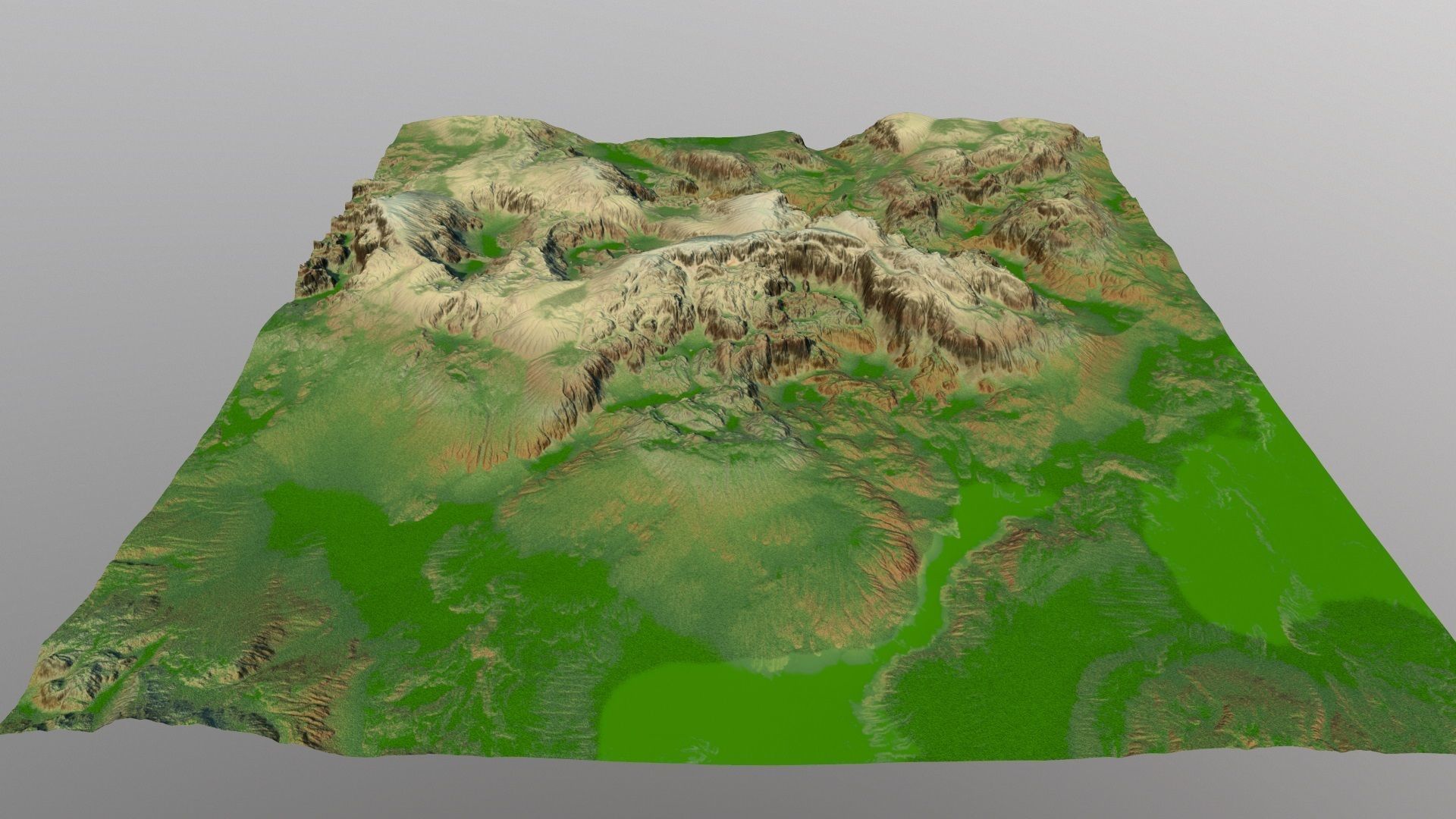 terrain mossy Low-poly 3D model_5