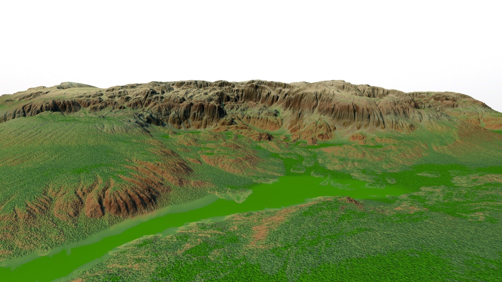 terrain mossy Low-poly 3D model_2