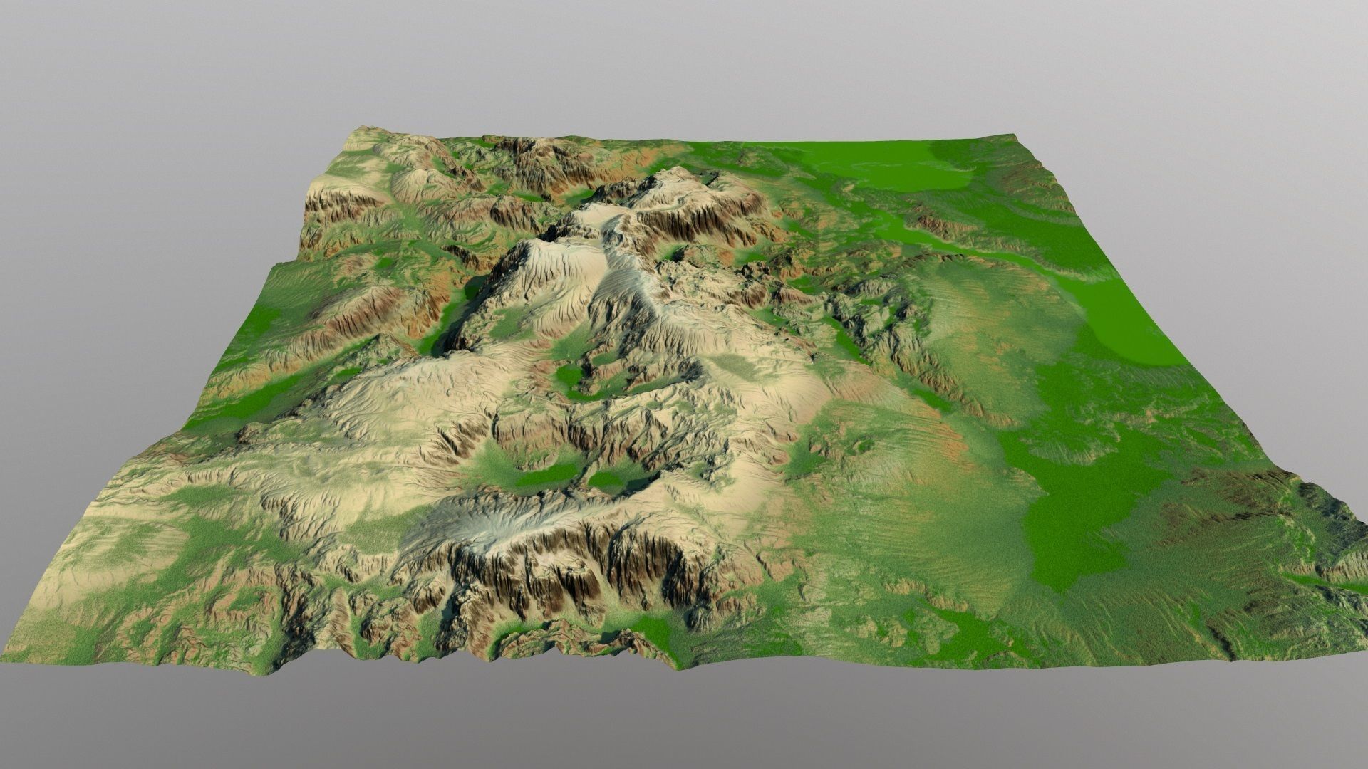 terrain mossy Low-poly 3D model_7