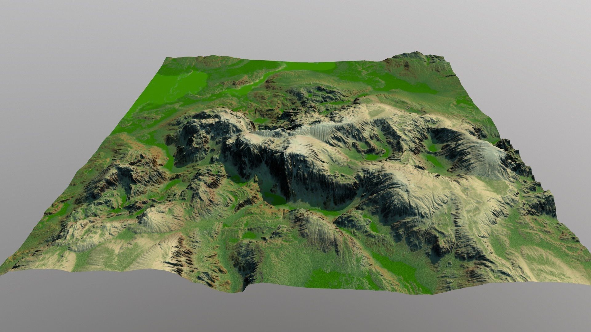 terrain mossy Low-poly 3D model_9