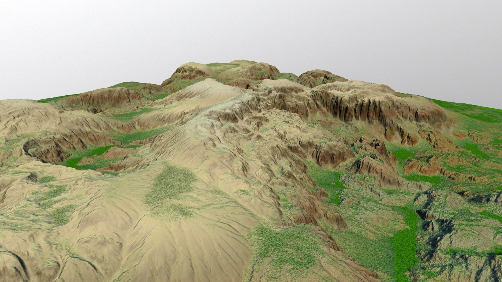 terrain mossy Low-poly 3D model_10