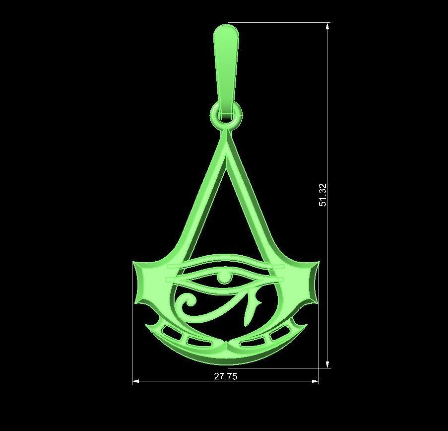 Pendant Assassins creed origins 3D print model_4