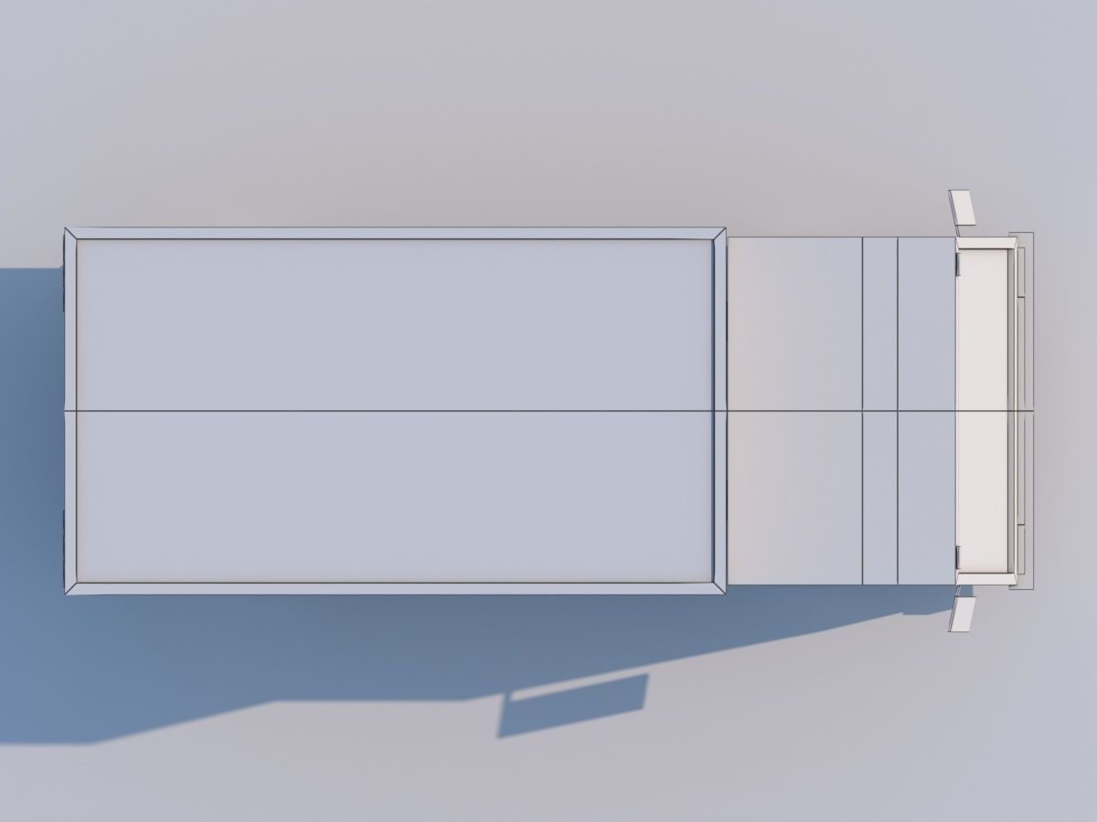 Cartoon Low Poly Car Lorry Low-poly 3D model_14