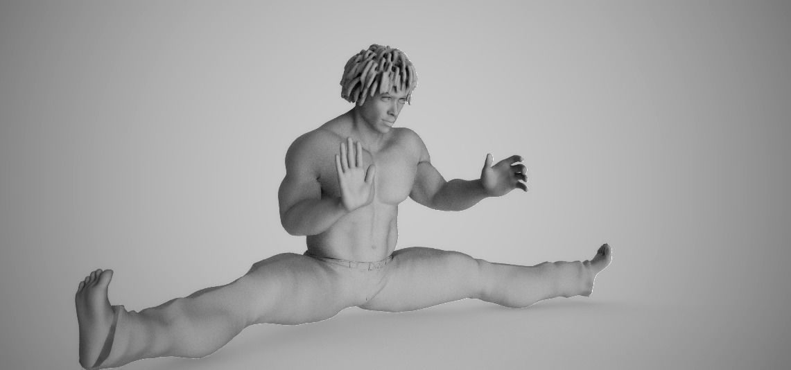 Karate Exercise 3D print model_1