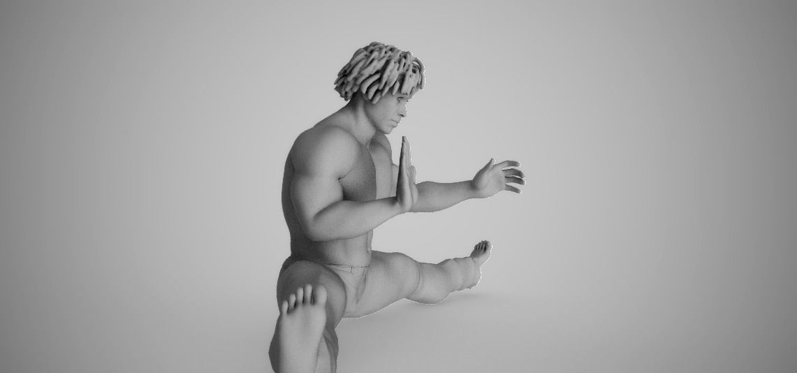 Karate Exercise 3D print model_2