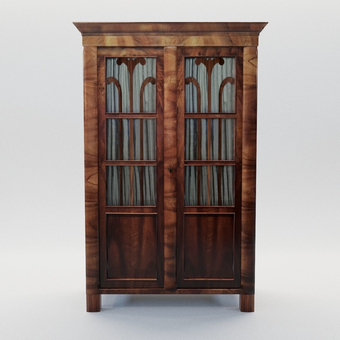 Biedermeier book case - Austria 1830 - Georg Britsch 3D model_1