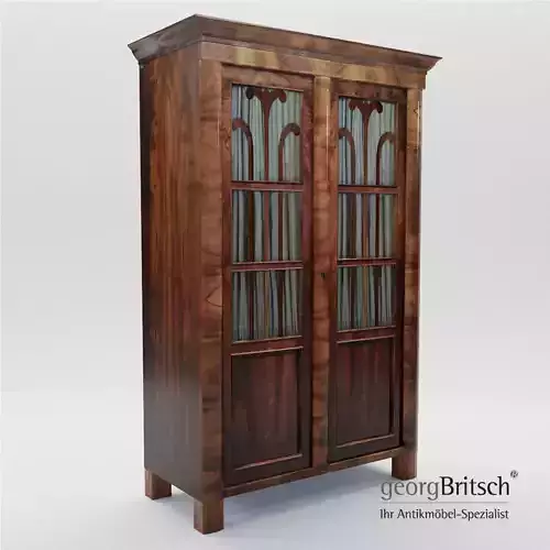 Biedermeier book case - Austria 1830 - Georg Britsch 3D model