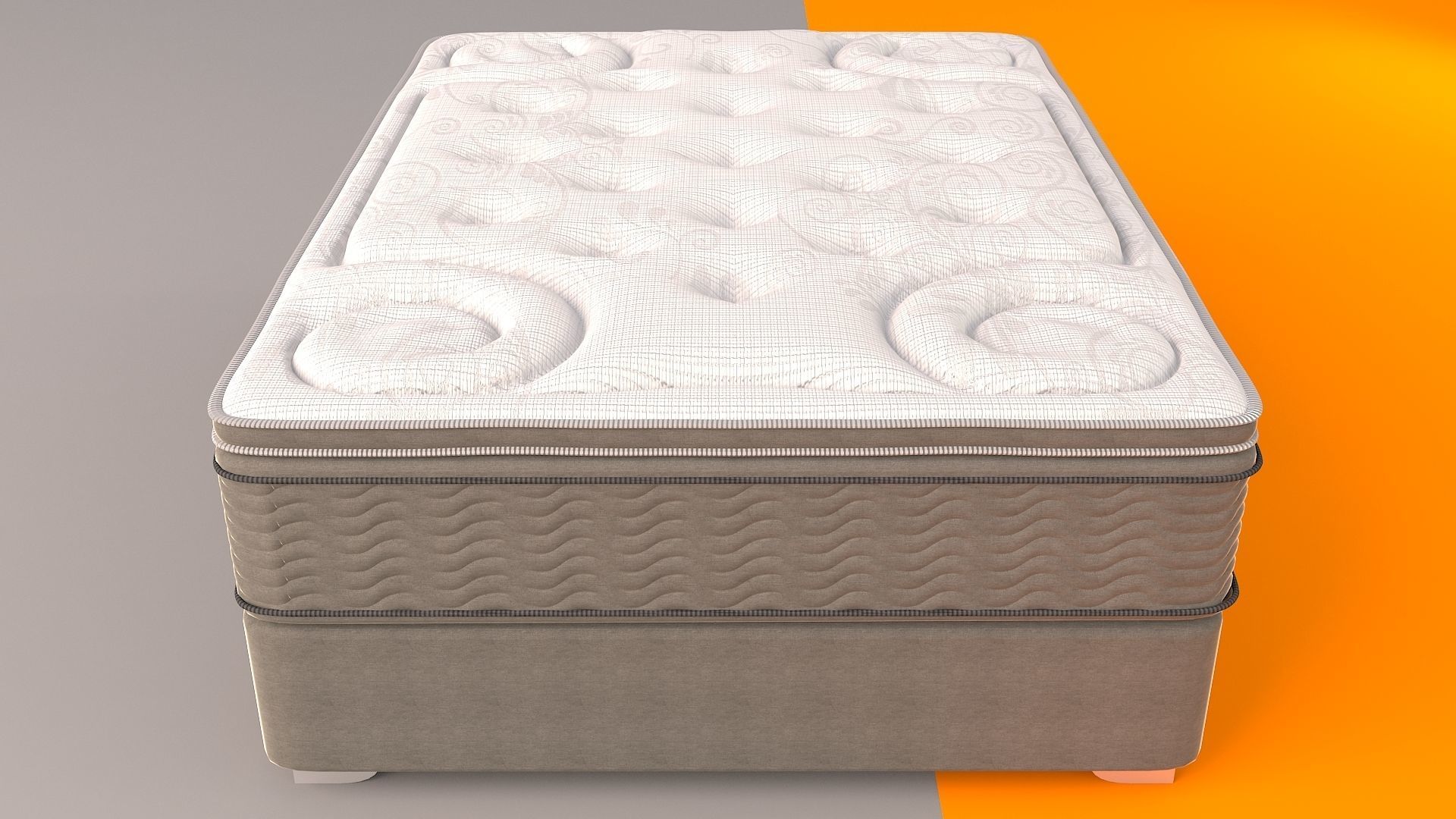 Premium Mattress 3D model_1
