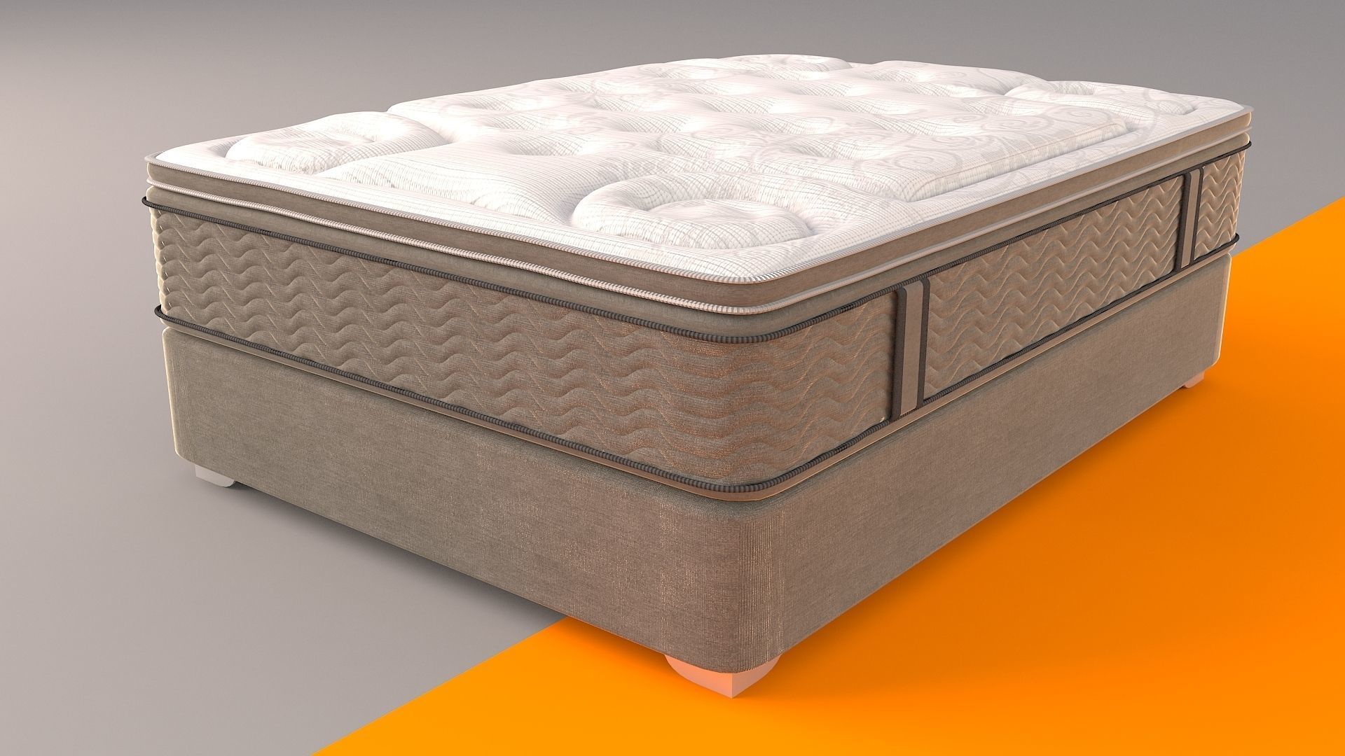 Premium Mattress 3D model_3