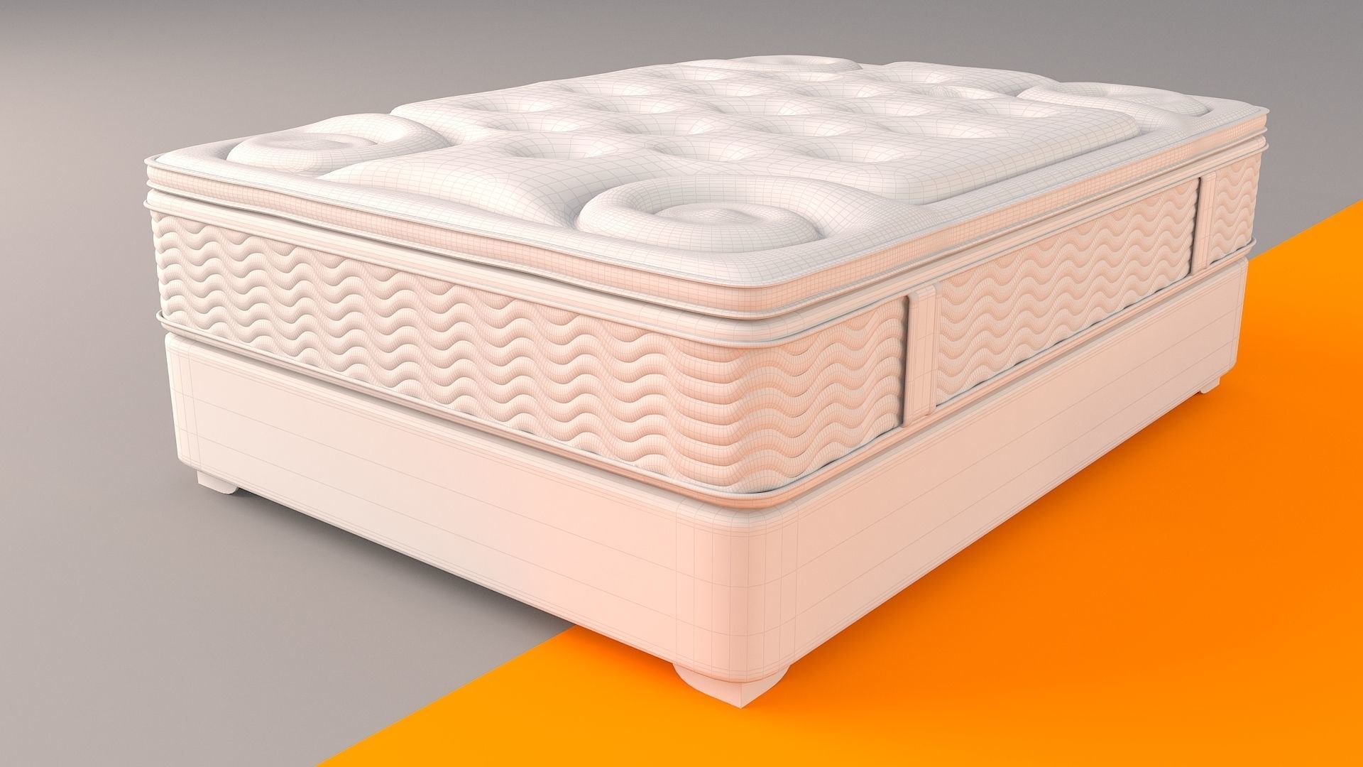 Premium Mattress 3D model_4