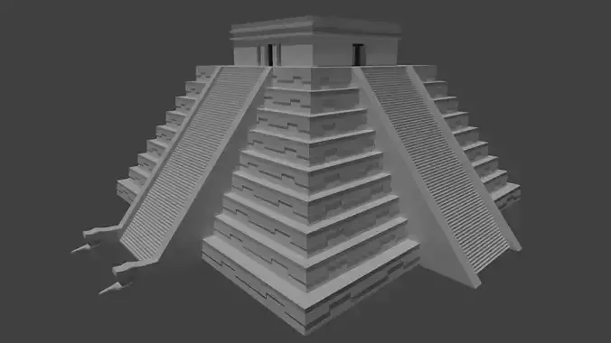 Mayan Pyramid Kukulkan - Piramide Maya de Kukulkan 3D model