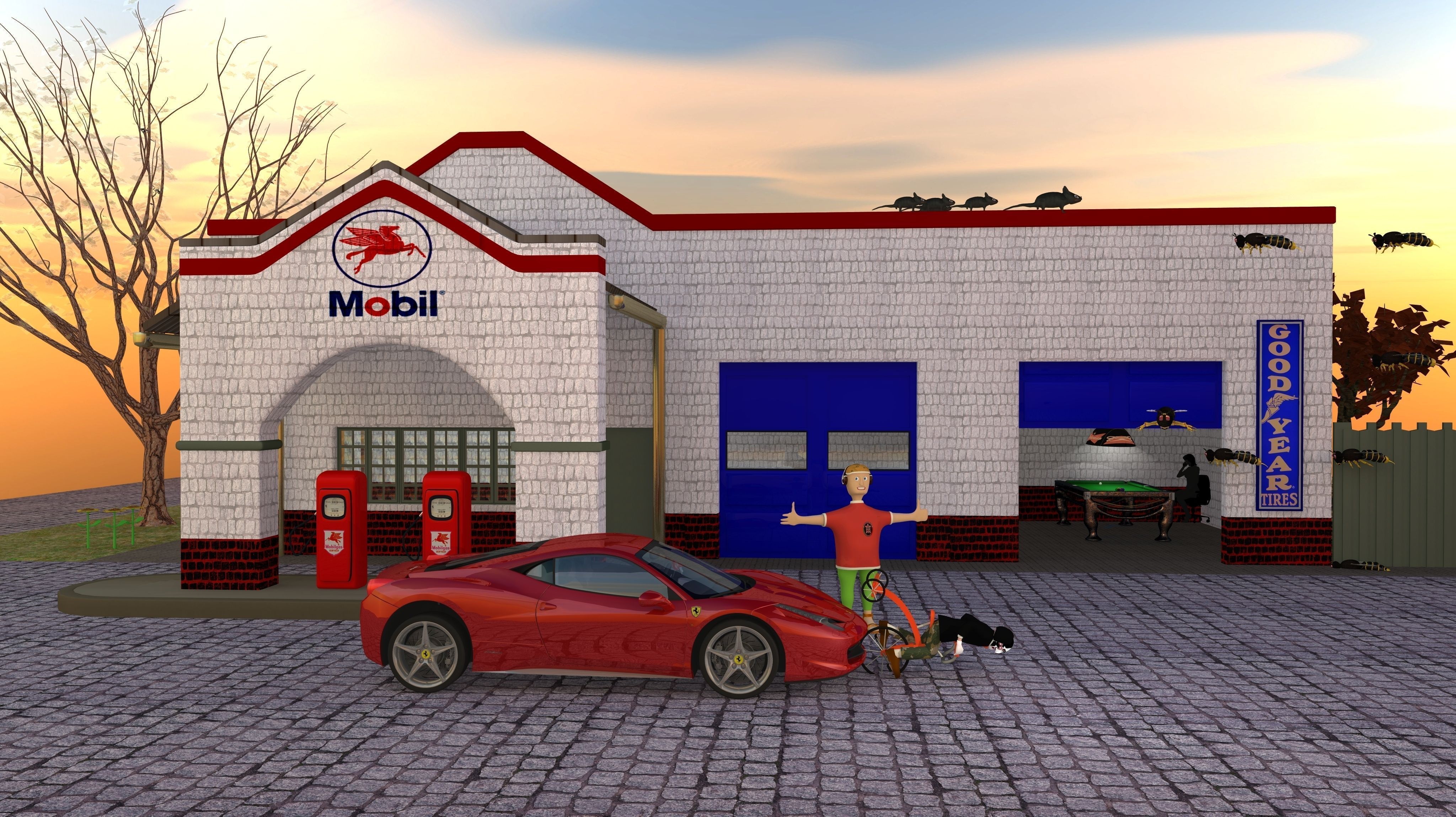 Gasoil pump Free 3D model_1