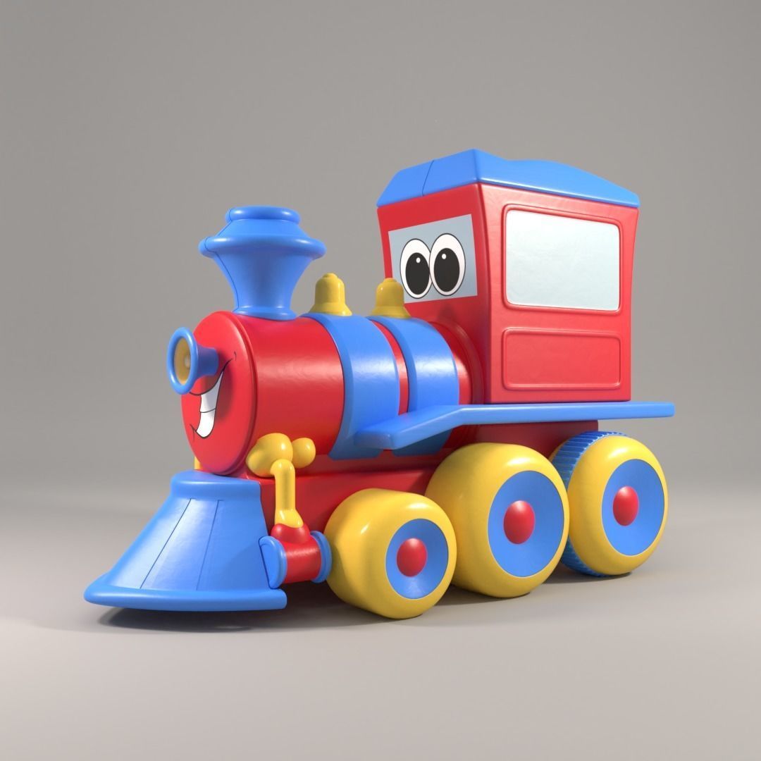 3D model Small Toy Train VR / AR / lowpoly CGTrader