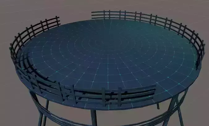 Trampoline 3d model fbx with textures