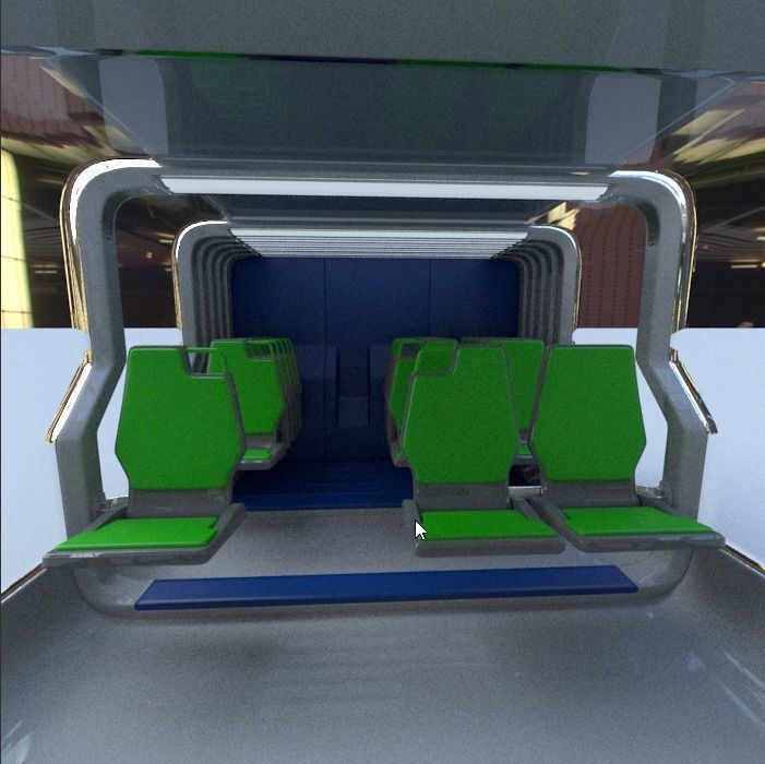 Bus - Concept of future transport system 3D model_4