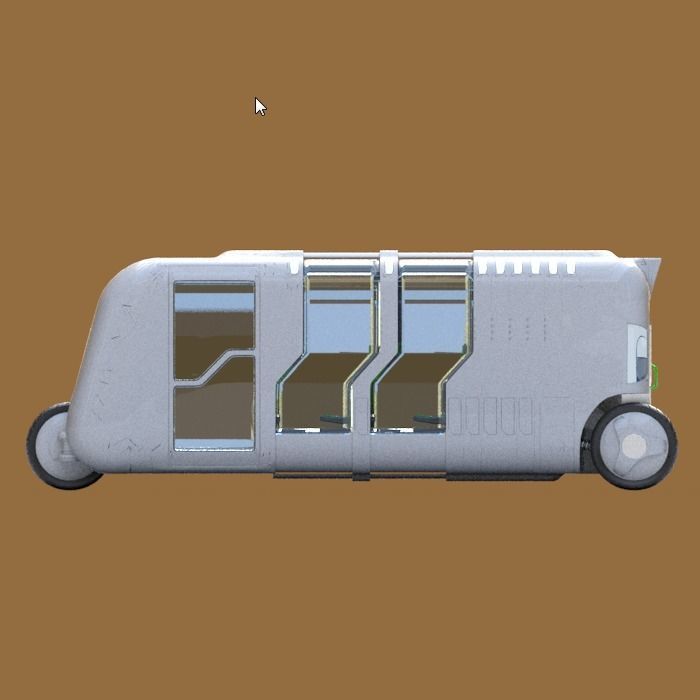 Bus - Concept of future transport system 3D model_5