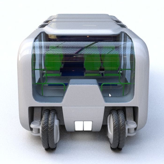 Bus - Concept of future transport system 3D model_1