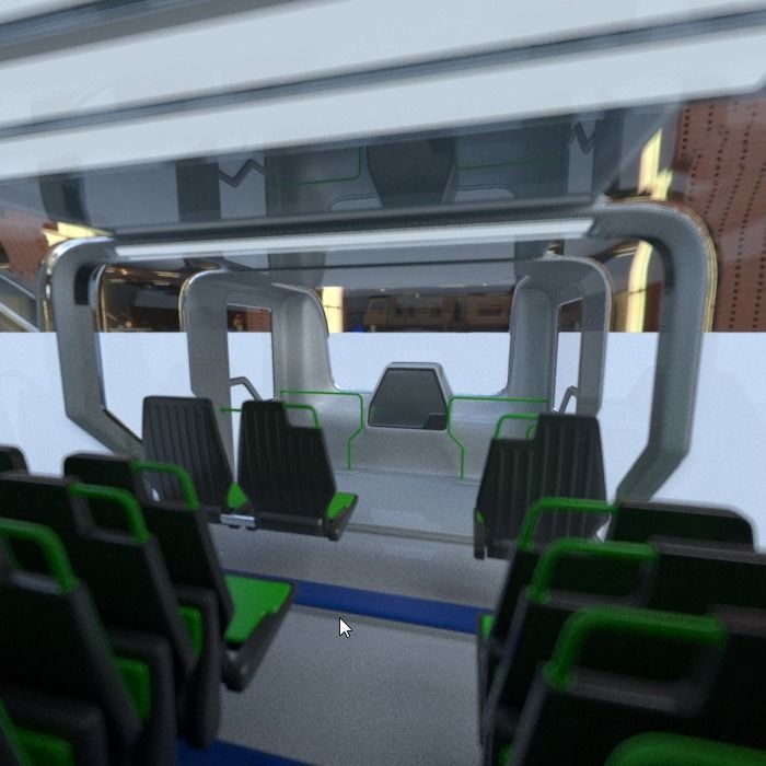 Bus - Concept of future transport system 3D model_3