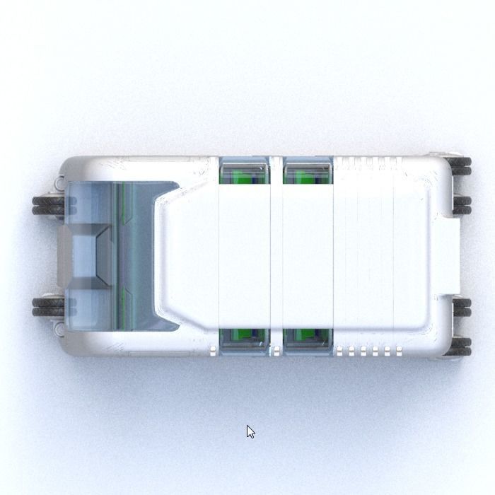 Bus - Concept of future transport system 3D model_2