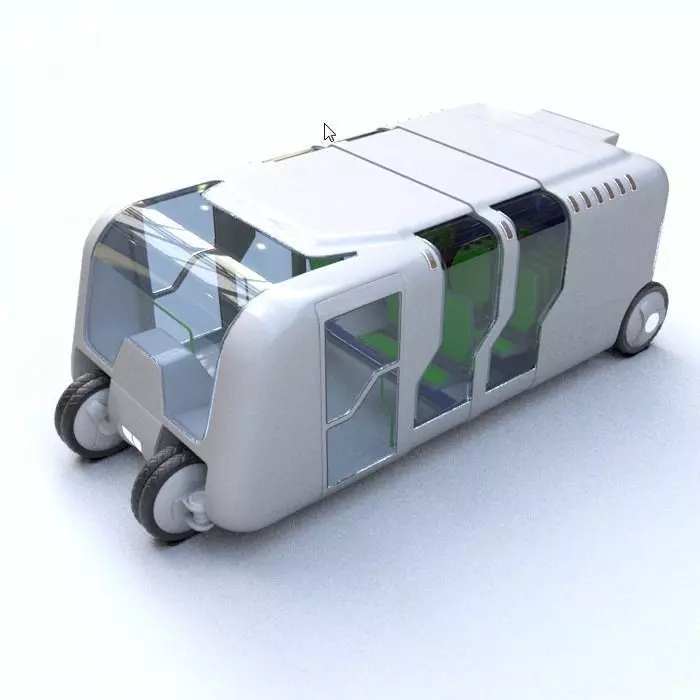Bus - Concept of future transport system 3D model_0