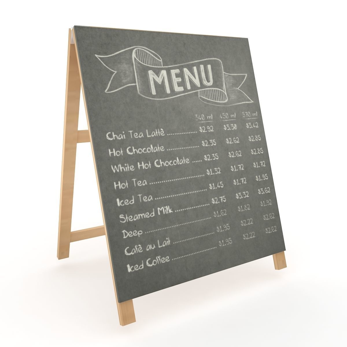 Menu Board 3D model_1