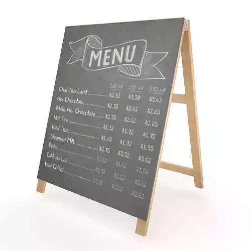  Menu Board 3D model