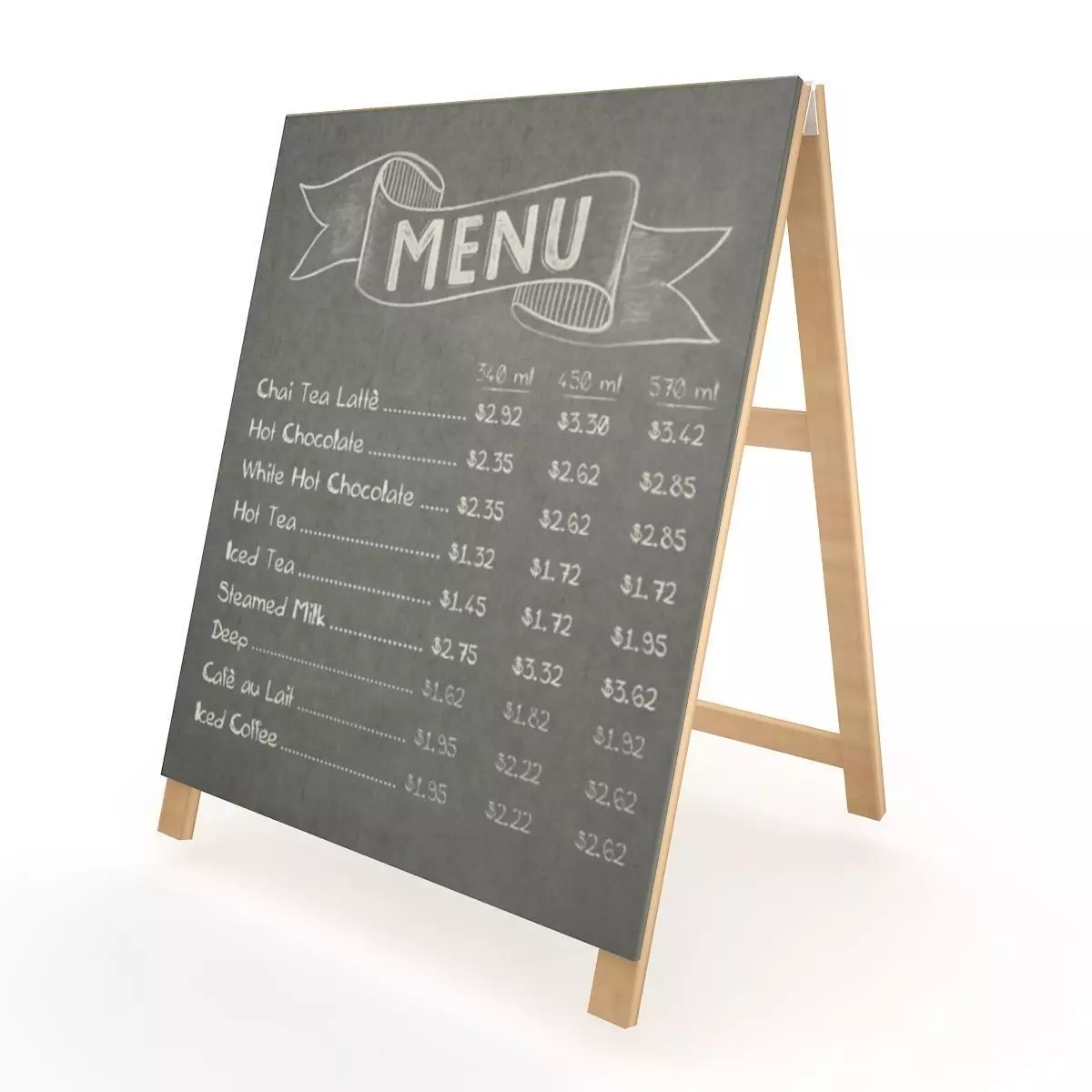 Menu Board 3D model_0