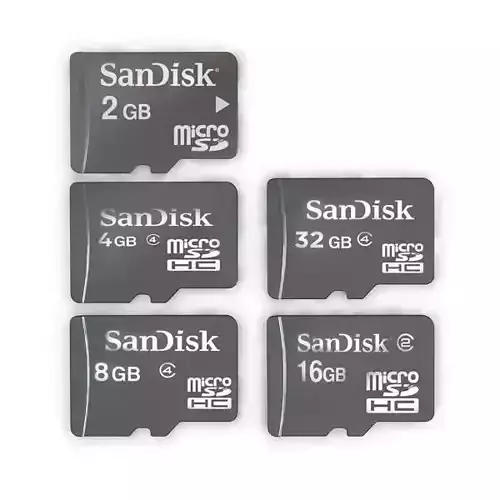 Micro SD Card 3D model