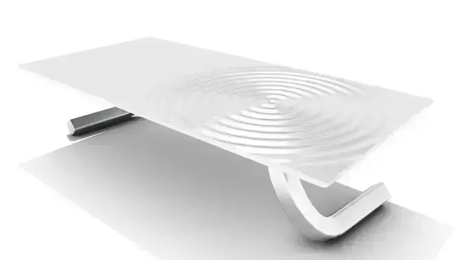 Chrome Ripple Table Top Coffee Table 3D model