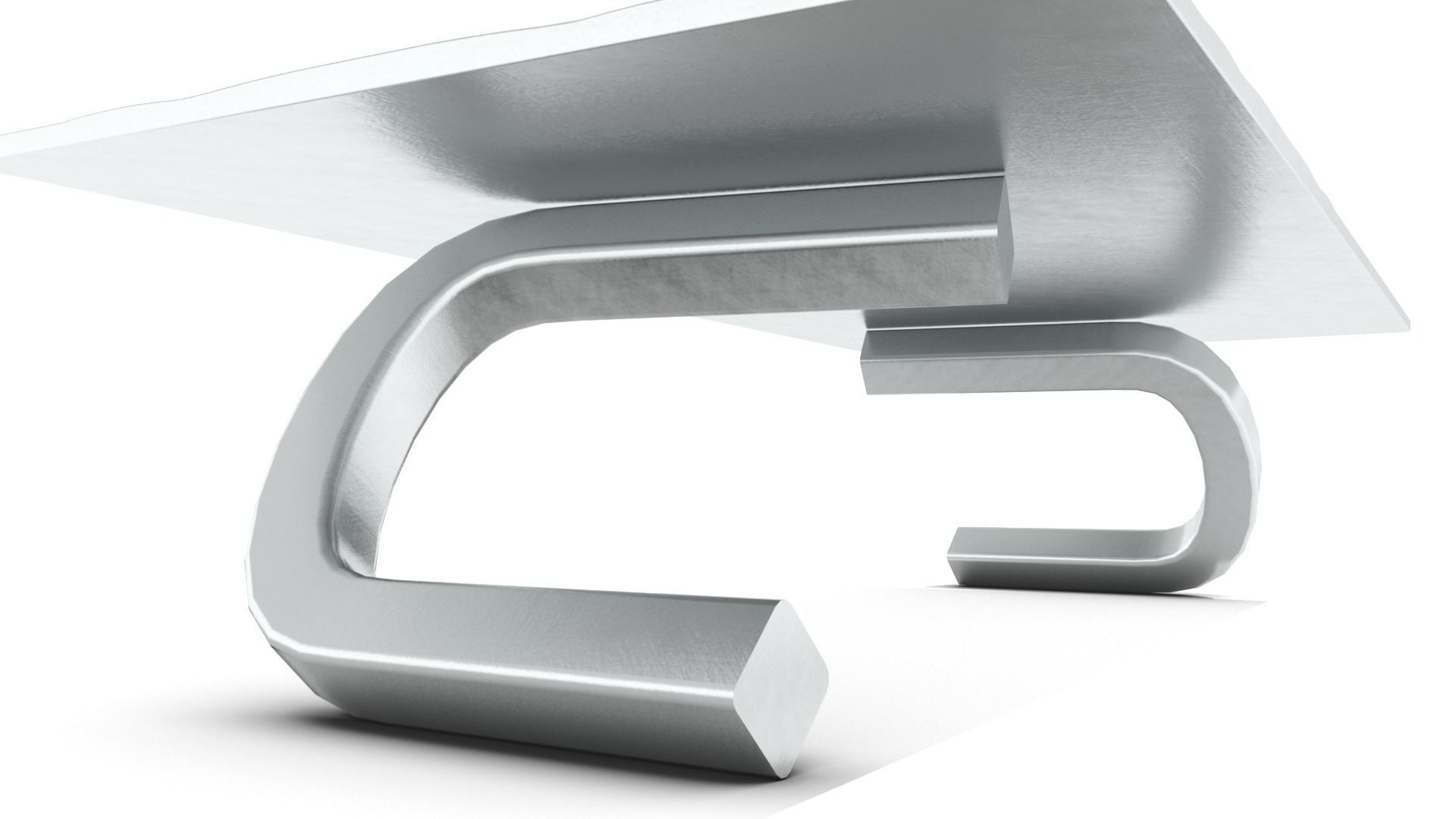 Chrome Ripple Table Top Coffee Table 3D model_4